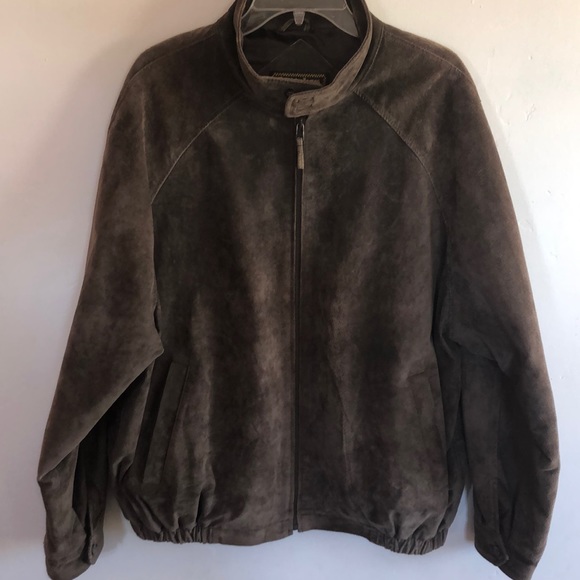 Patrick James Other - Men’s moss color suede bomber style jacket. Sz XL